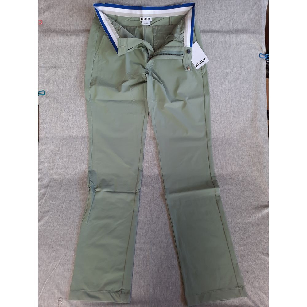 Brady Men's 31 Active Golf Elastic Waist Flat Front Pants Sage Green Nylon Blend
